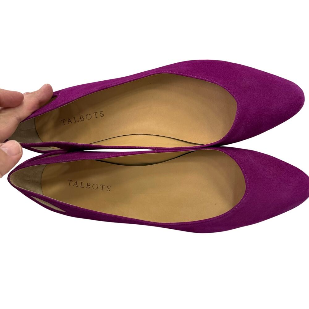 Talbots Women's Shoes sz 9.5 Suede Magenta Cut Out Display Item # box 782 - Picture 10 of 11